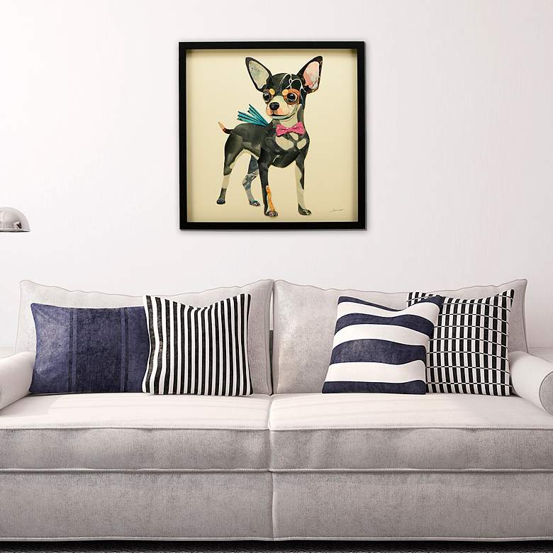 Image 5 Chihuahua 25" High Dimensional Collage Framed Wall Art more views