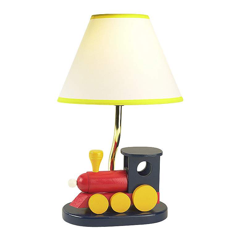 Image 1 Children&#39;s Wooden Train 15 inchH Accent Table Lamp