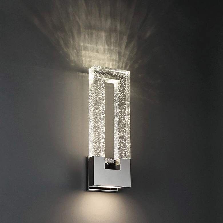 Image 2 Chill 18 inch High Polished Nickel LED 2-Light Wall Sconce more views