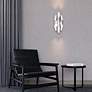 3_Chimes 18" High Polished Chrome Triple Wall Sconce more views