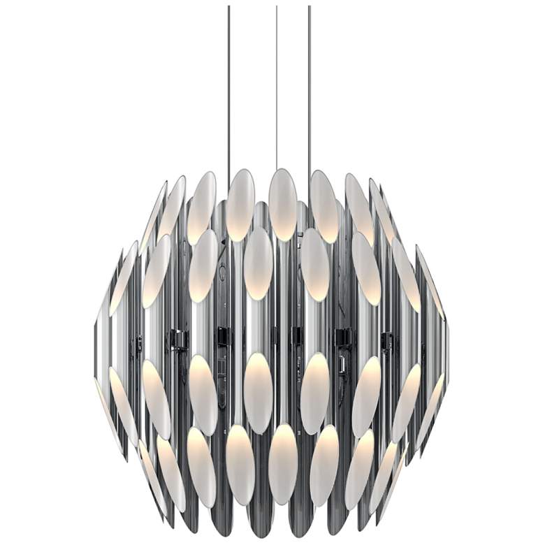 Image 1 Chimes 24.5" Wide 2 Tier Polished Chrome Pendant