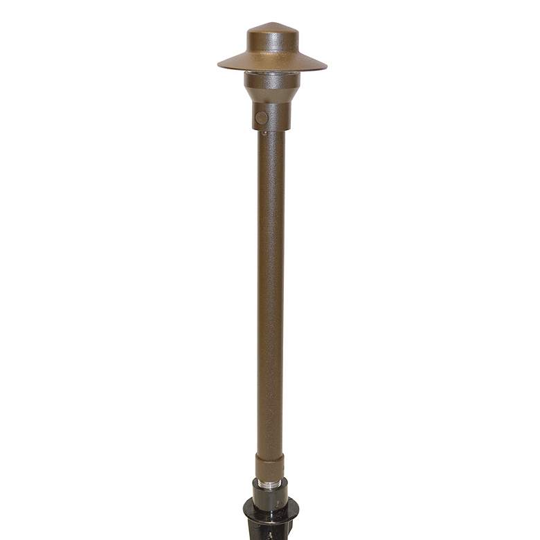 Image 1 China Hat 16 1/2" High Bronze Texture LED Landscape Area Light