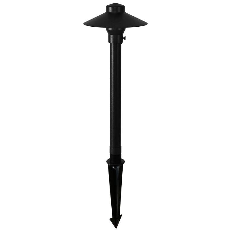 Image 1 China Hat 16 1/2"H Black Texture LED Landscape Area Light