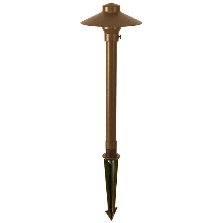 Image 1 China Hat 16 1/2"H Weathered Brown LED Landscape Area Light