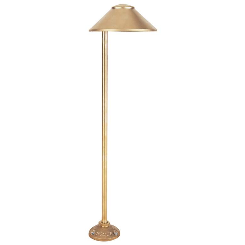 Image 1 China Hat 19" High Brass LED Landscape Path Light