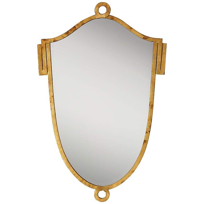 Image 1 China Ring Shield Gold Leaf 23 1/2 inch x 37 inch Wall Mirror