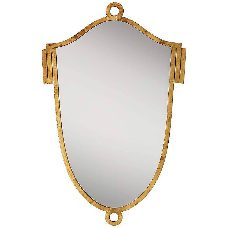 Image 1 China Ring Shield Gold Leaf 23 1/2" x 37" Wall Mirror