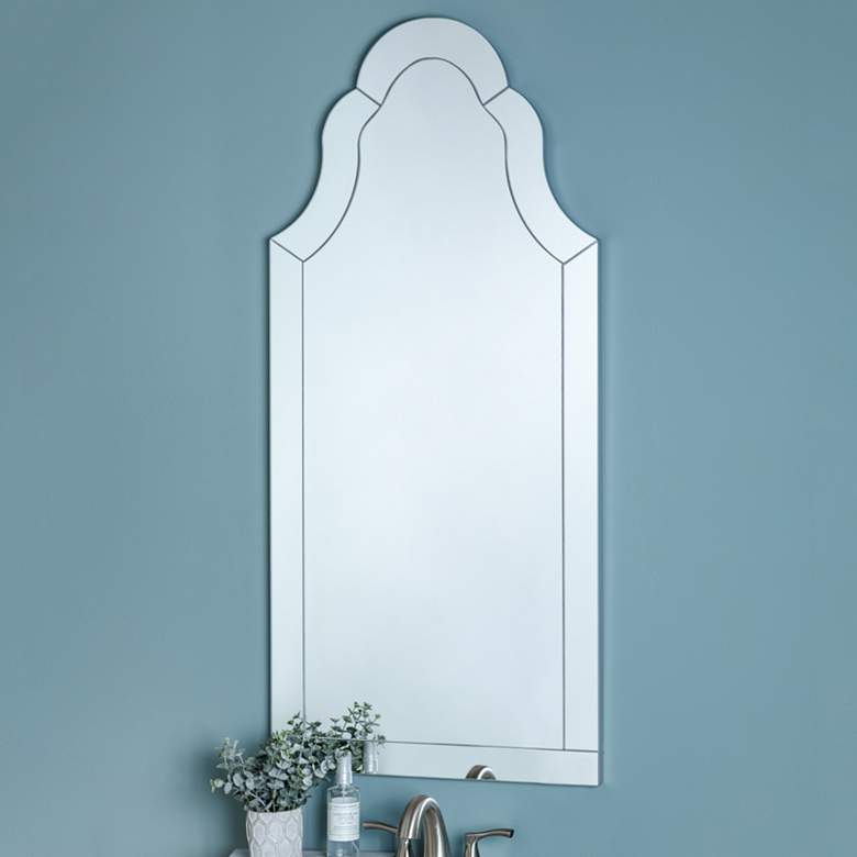 Image 1 Chindwin 20" x 44" Frameless Arched Wall Mirror