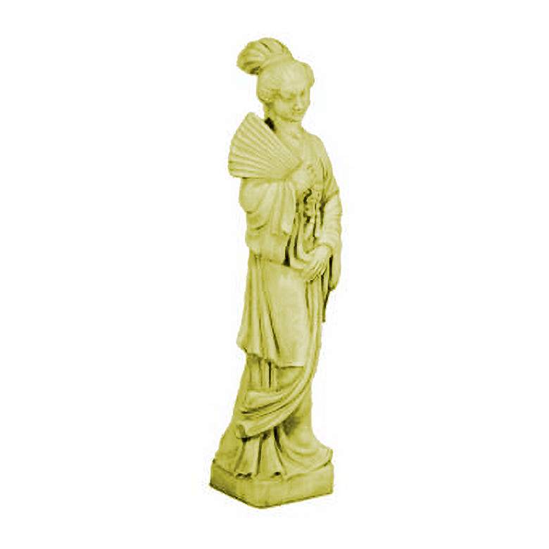 Image 1 Chinese Maiden 40 inch High Elban Stone Garden Statue Accent