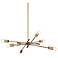 Chino 43 3/4" Wide Patina Brass 6-Light Chandelier
