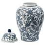 4_Chinoiserie 23 1/4" High Blue and White Ginger Jar with Lid more views