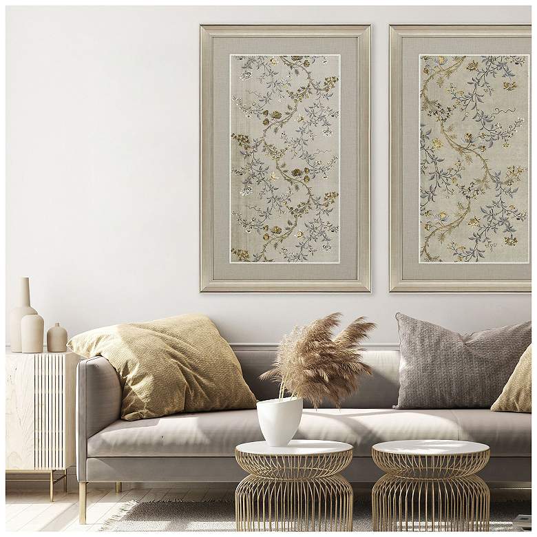 Image 4 Chinoiserie Floral I 38"W x 61"H Traditional Framed Art more views