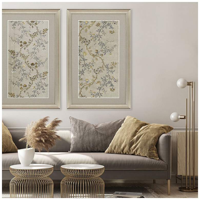 Image 4 Chinoiserie Floral II 38"W x 61"H Traditional Framed Art more views