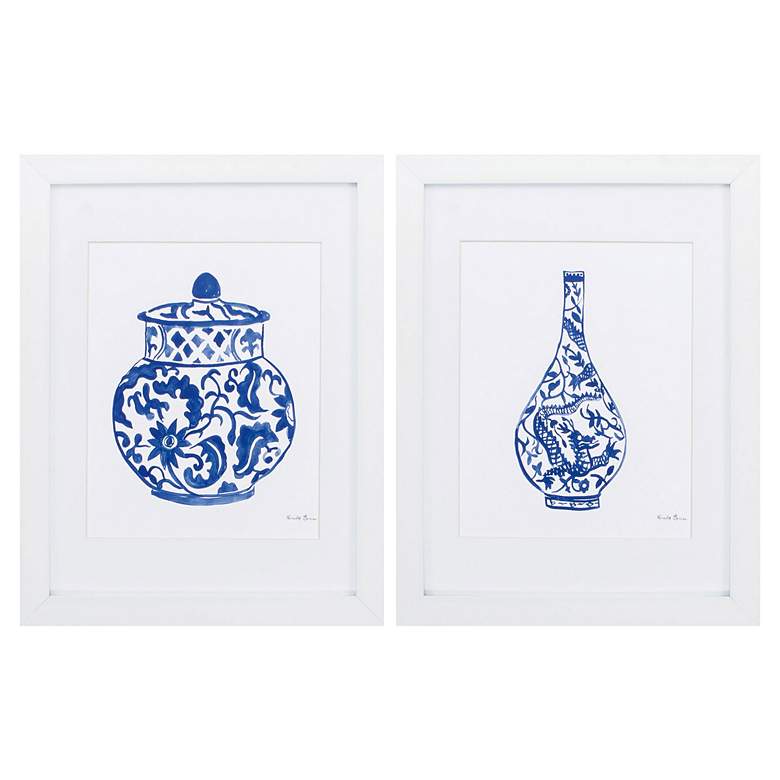 Image 1 Chinoiserie I 23 inch High 2-Piece Framed Wall Art Set