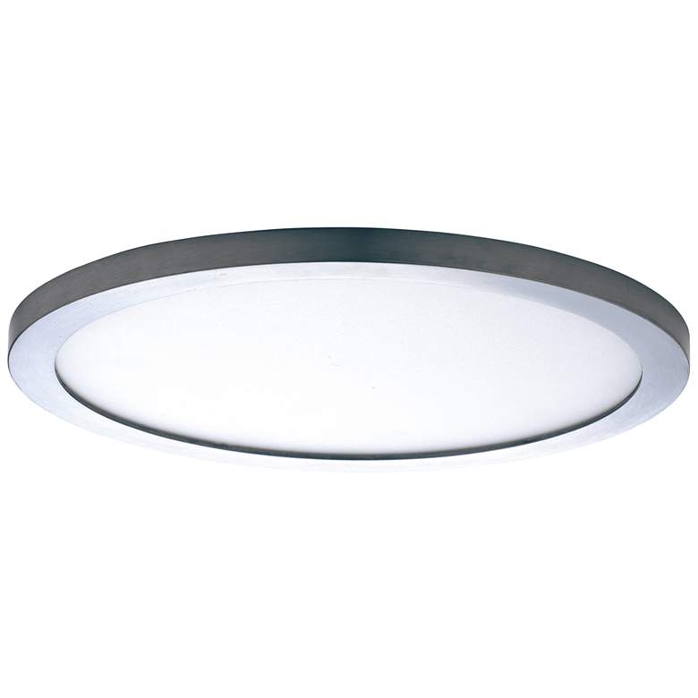 Image 1 Chip 1-Light 7" Wide Satin Nickel Flush Mount Light