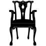 Chippendale Chair Black and Gray Wall Decal in scene