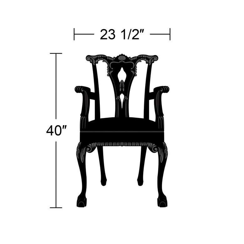 Image 3 Chippendale Chair Black and Gray Wall Decal more views