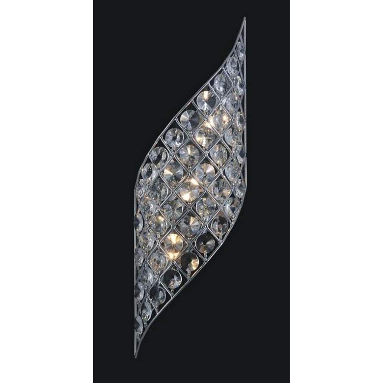 Image 3 Chique 22" High Chrome and Crystal Wall Sconce more views