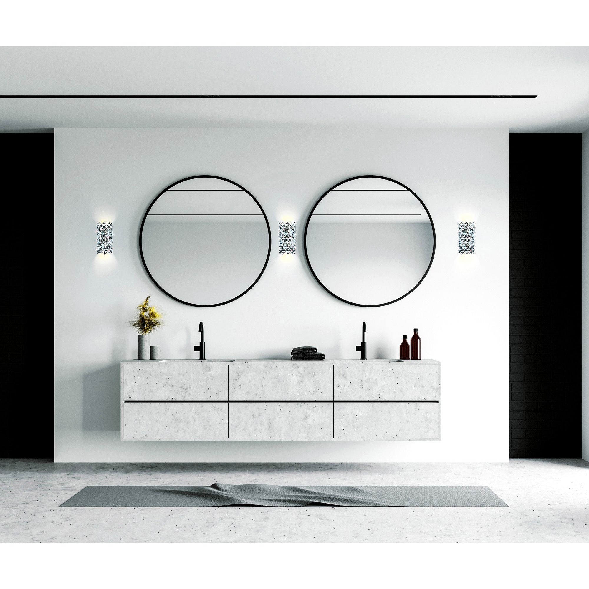 Image 5 Chique 4 Light Wall Sconce With Chrome Finish more views