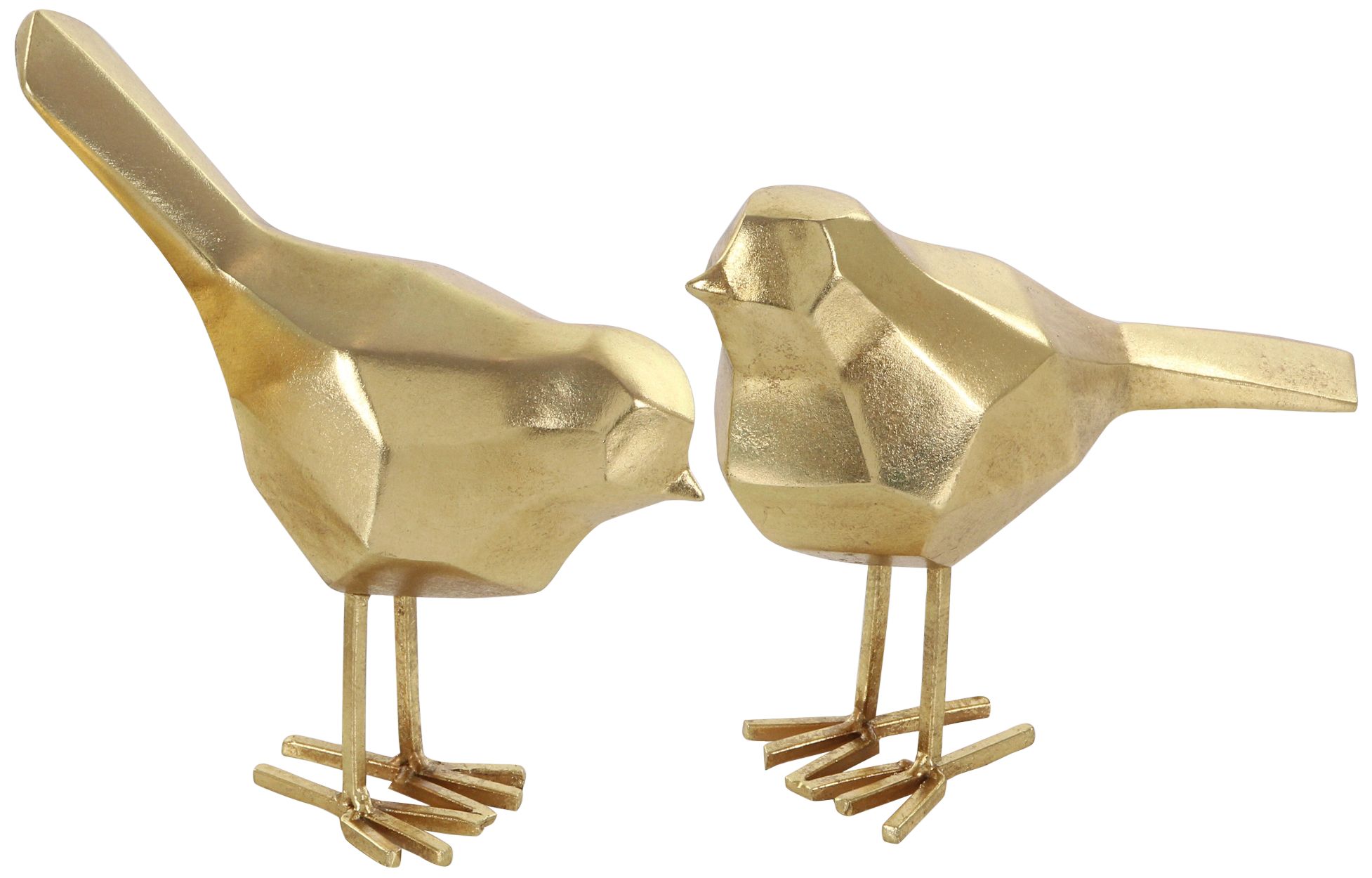 Image 2 Chirpers Shiny Gold 2-Piece Decorative Bird Figurines Set