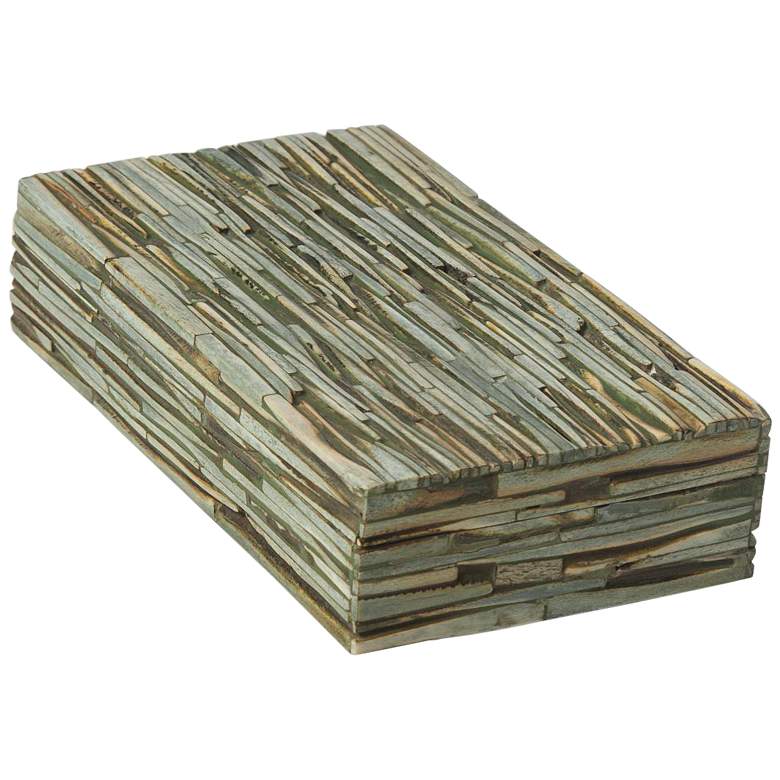 Image 1 Chiseled Bone Forest Tint Large Rectangular Box with Lid