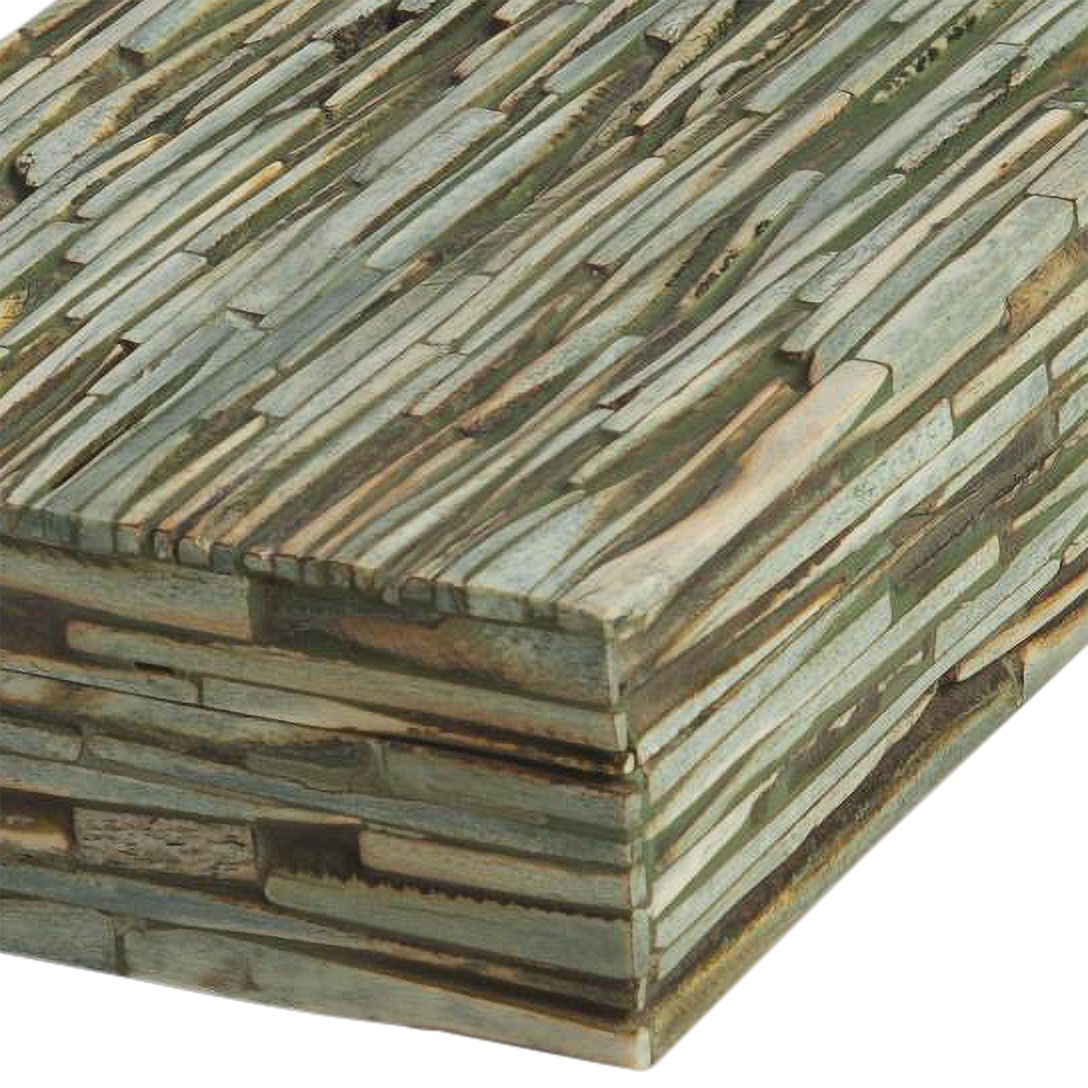 Image 2 Chiseled Bone Forest Tint Large Rectangular Box with Lid more views