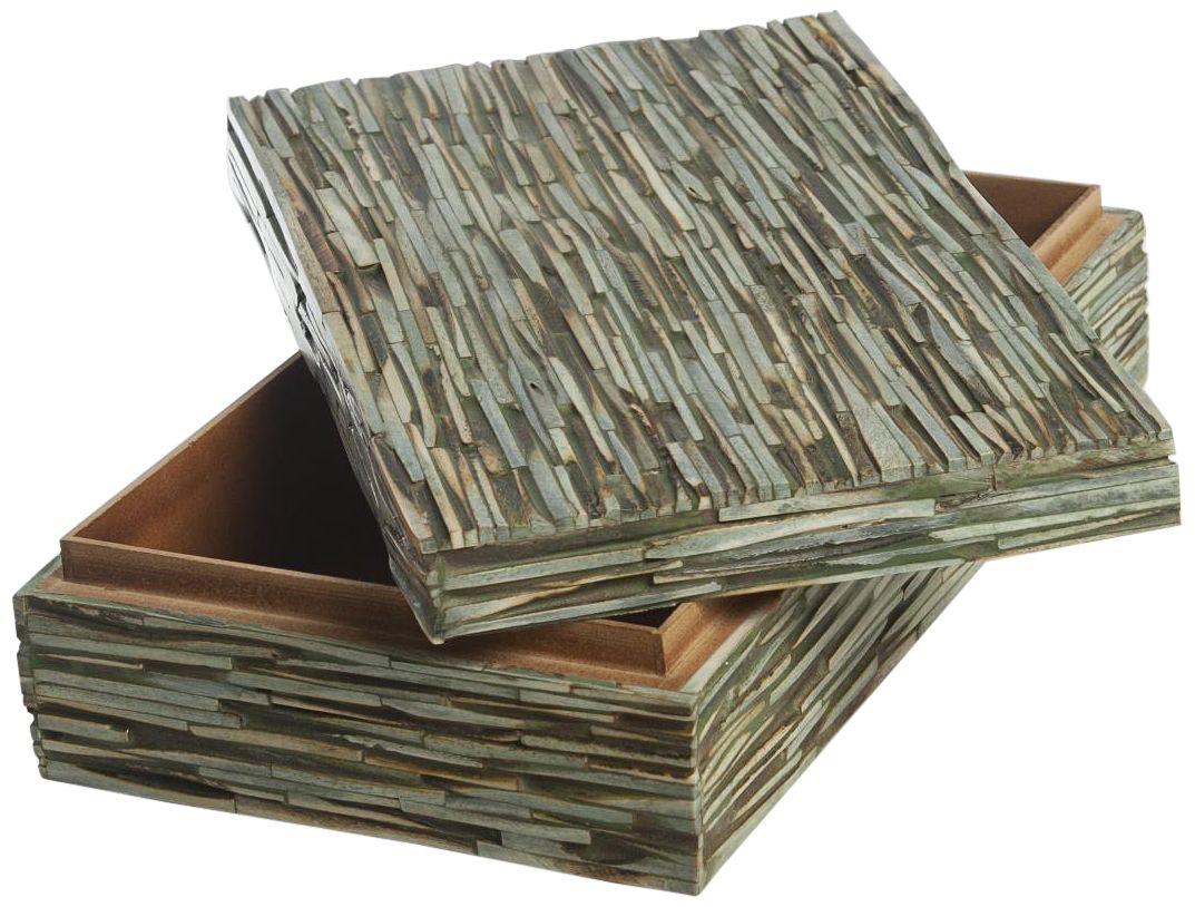 Image 4 Chiseled Bone Forest Tint Large Rectangular Box with Lid more views