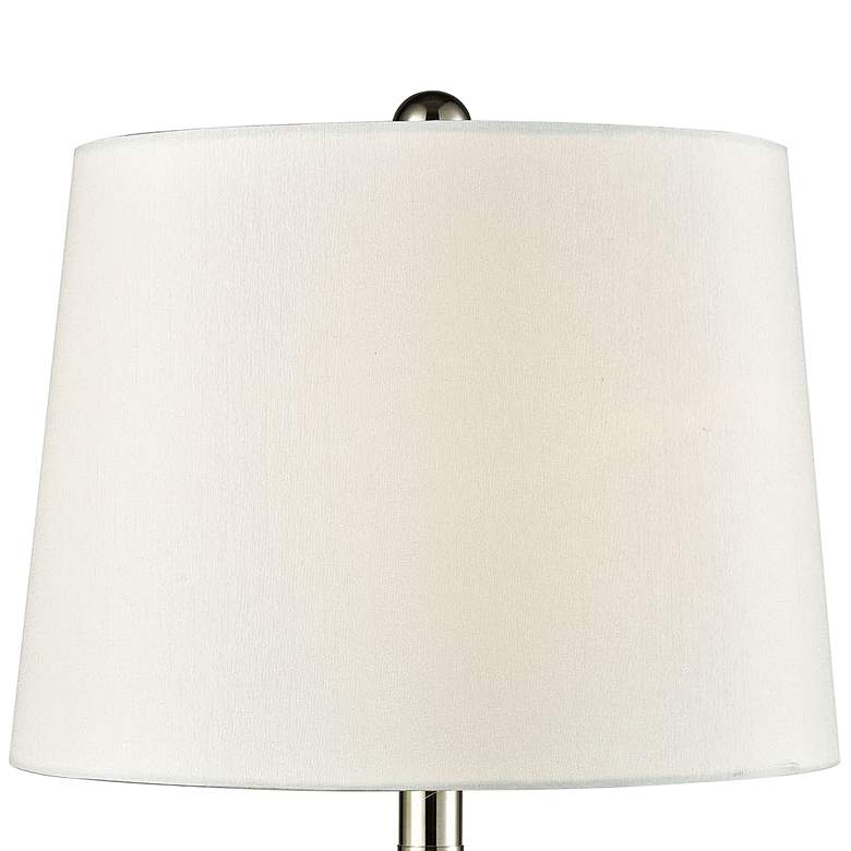 Image 3 Chislett Polished Nickel and Crystal Table Lamp more views