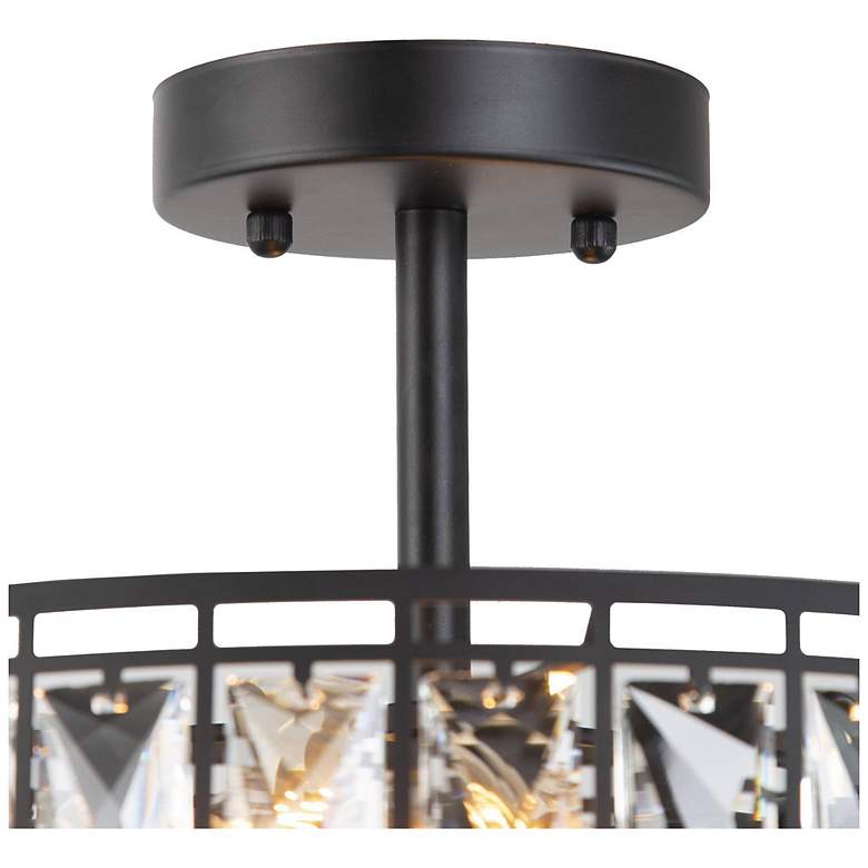 Image 4 Chispa 2-Light Black Crystal Drum Ceiling Light more views