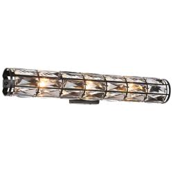 Chispa 23 1/2" Wide Matte Black 3-Light Bath Light