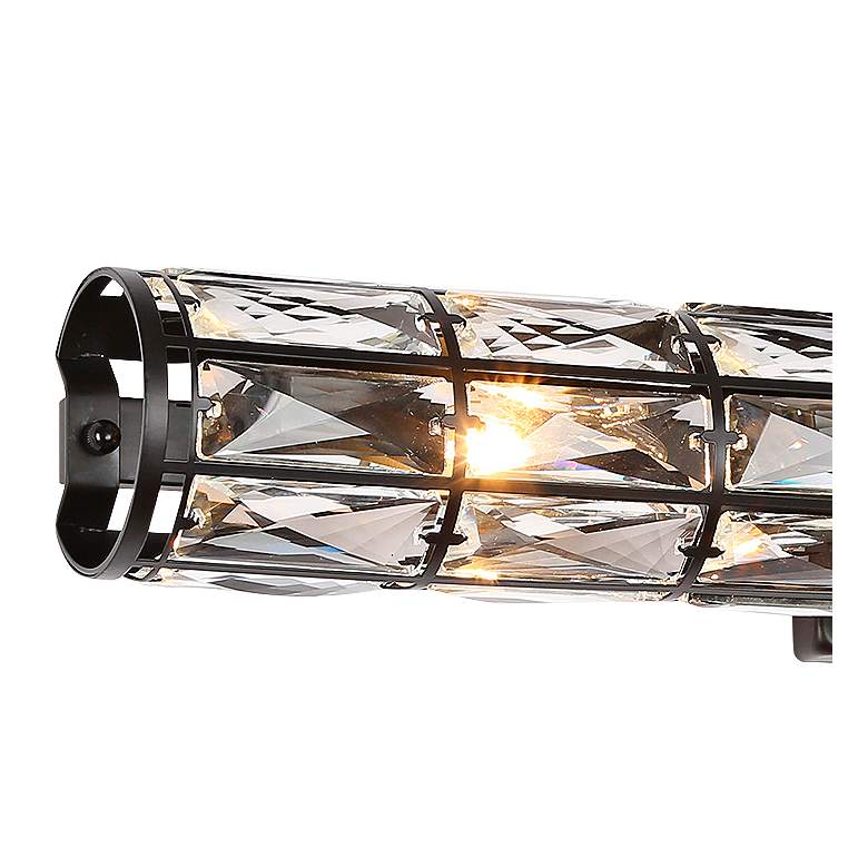 Image 2 Chispa 23 1/2" Wide Matte Black 3-Light Bath Light more views