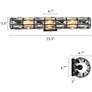 6_Chispa 23 1/2" Wide Matte Black 3-Light Bath Light more views