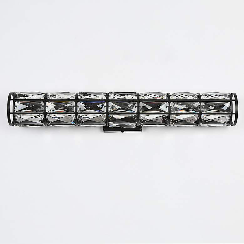 Image 7 Chispa 23 1/2" Wide Matte Black 3-Light Bath Light more views