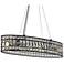 Chispa 31 1/2" Wide Black and Crystal Island Chandelier