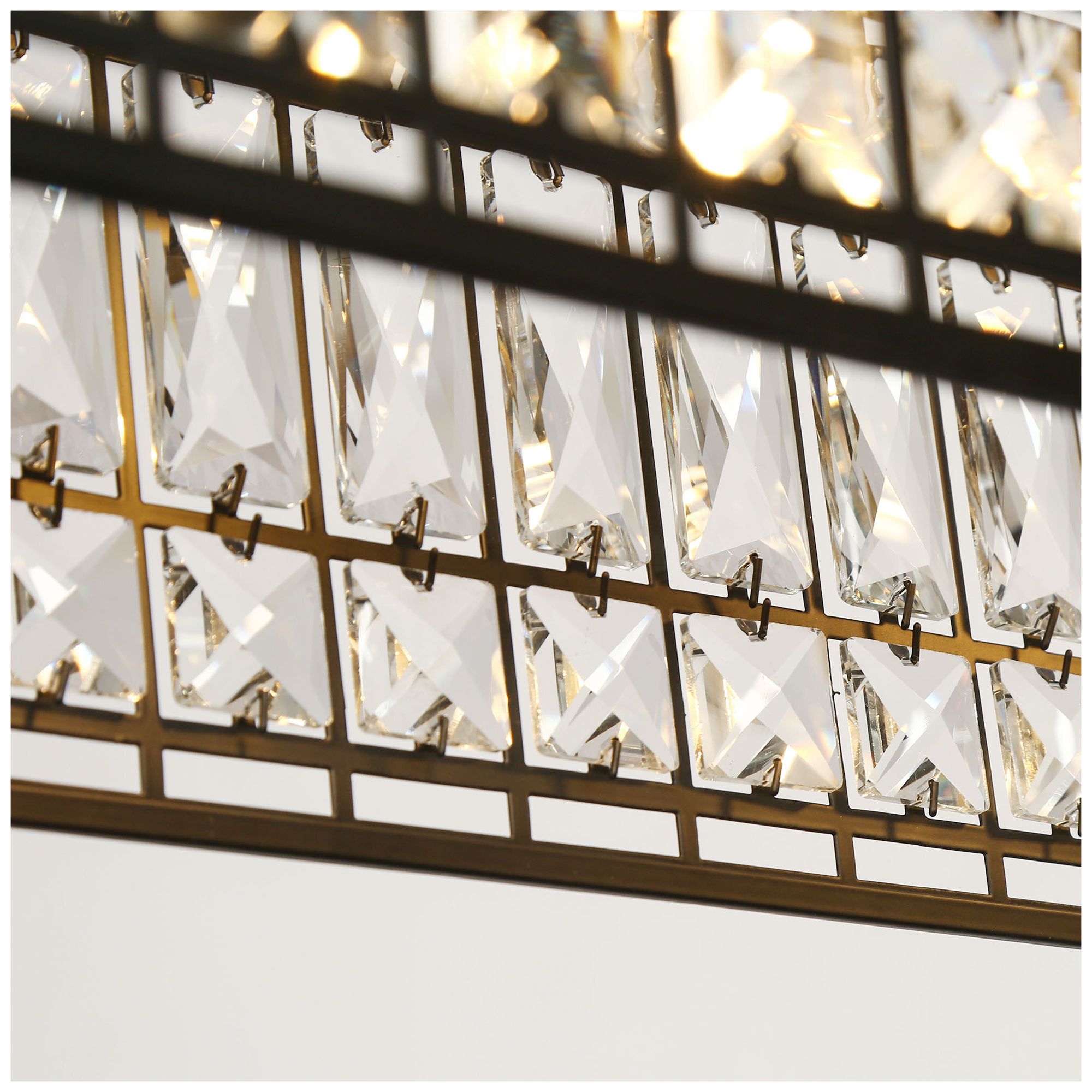 Image 2 Chispa 4-Light Black Crystal Island Chandelier - Made to Order more views