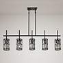 1_Chispa 45 1/4" Wide Matte Black 5-Light Island Chandelier