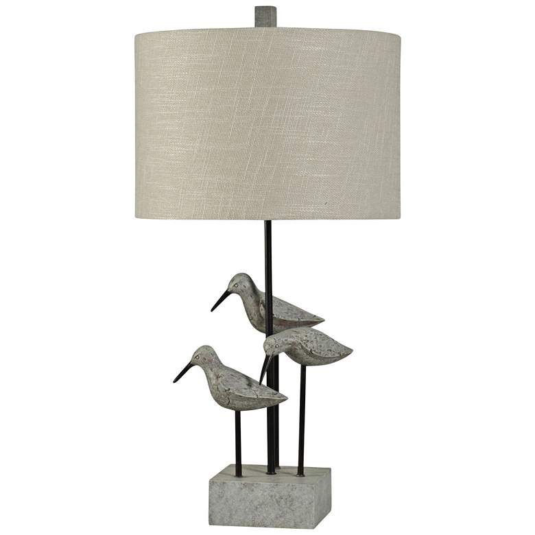 Image 1 Chittaway Bay 31" Gray Finish Coastal Bird Table Lamp