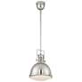 6_Chival 1-Light Pendant in Polished Nickel more views