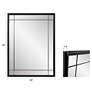 Chiverny Matte Black 30" x 40" French Panel Wall Mirror