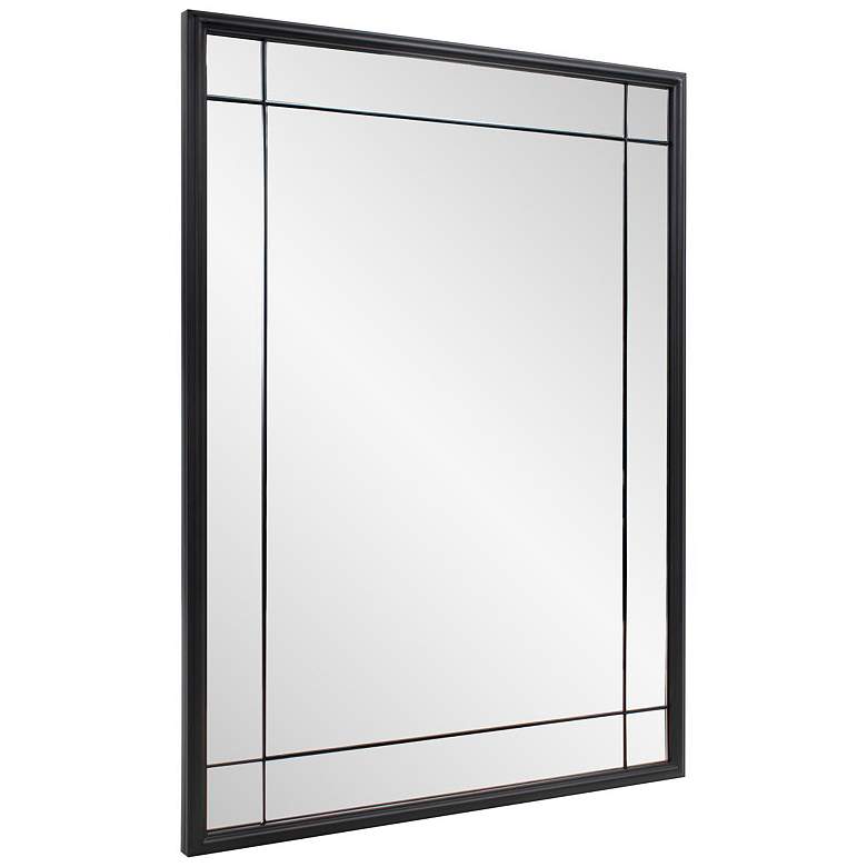 Image 6 Chiverny Matte Black 30" x 40" French Panel Wall Mirror more views
