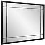 Chiverny Matte Black 30" x 40" French Panel Wall Mirror
