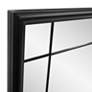 Chiverny Matte Black 30" x 40" French Panel Wall Mirror