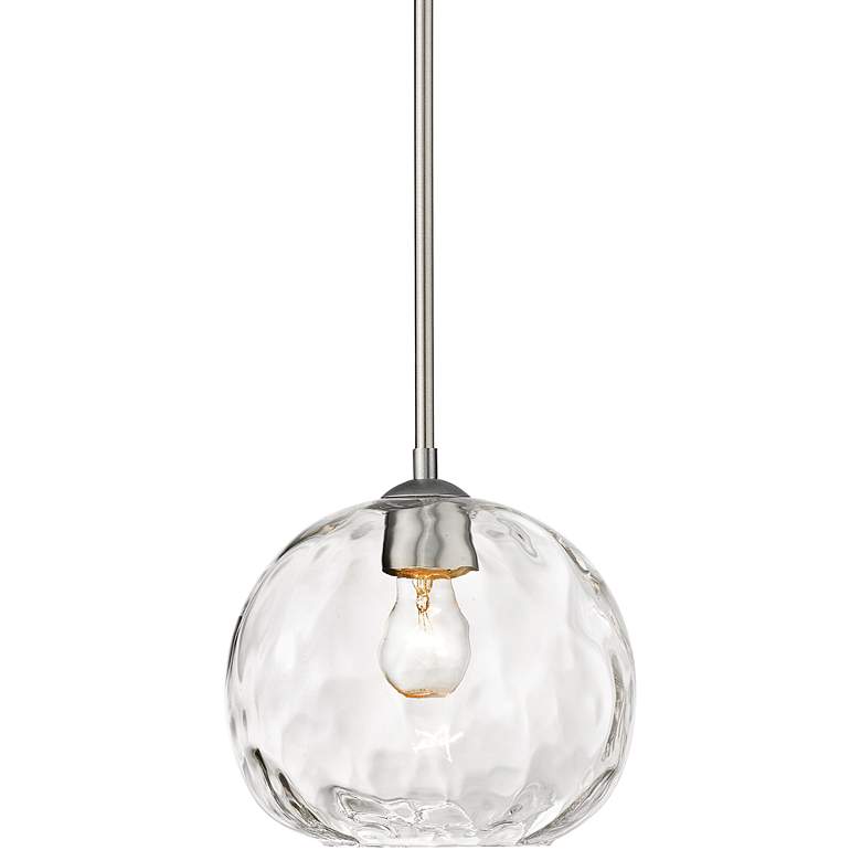 Image 1 Chloe 10" Wide Brushed Nickel Clear Glass Mini Pendant