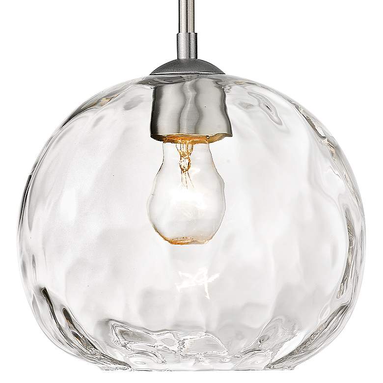 Image 2 Chloe 10" Wide Brushed Nickel Clear Glass Mini Pendant more views