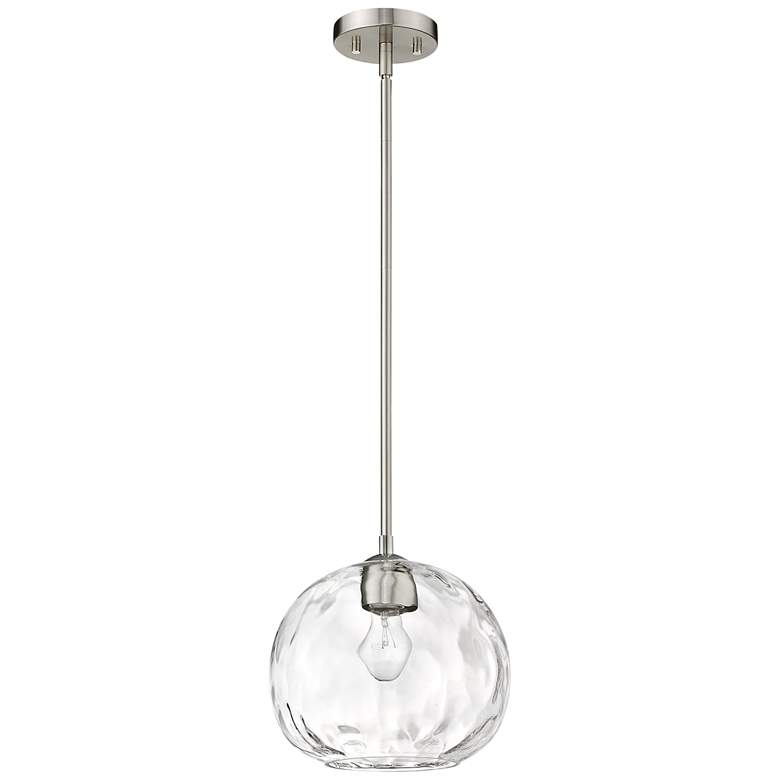 Image 5 Chloe 10" Wide Brushed Nickel Clear Glass Mini Pendant more views