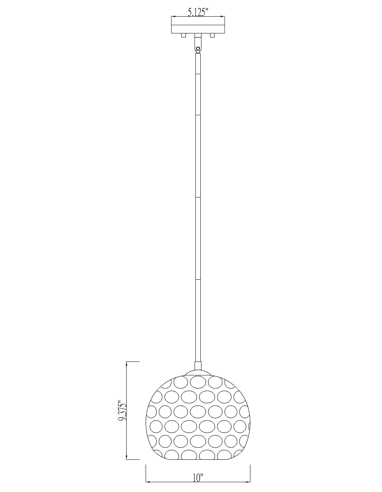 Chloe 10" Wide Matte Black Mini Pendant