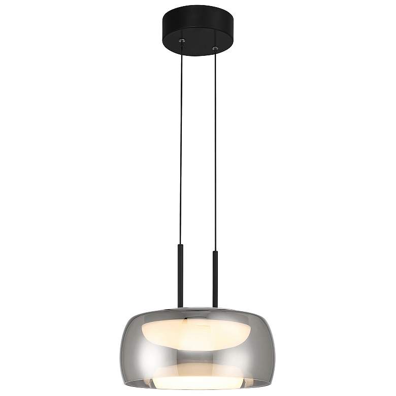 Image 1 Chloe 13 3/4" Wide Matte Black LED Pendant Light