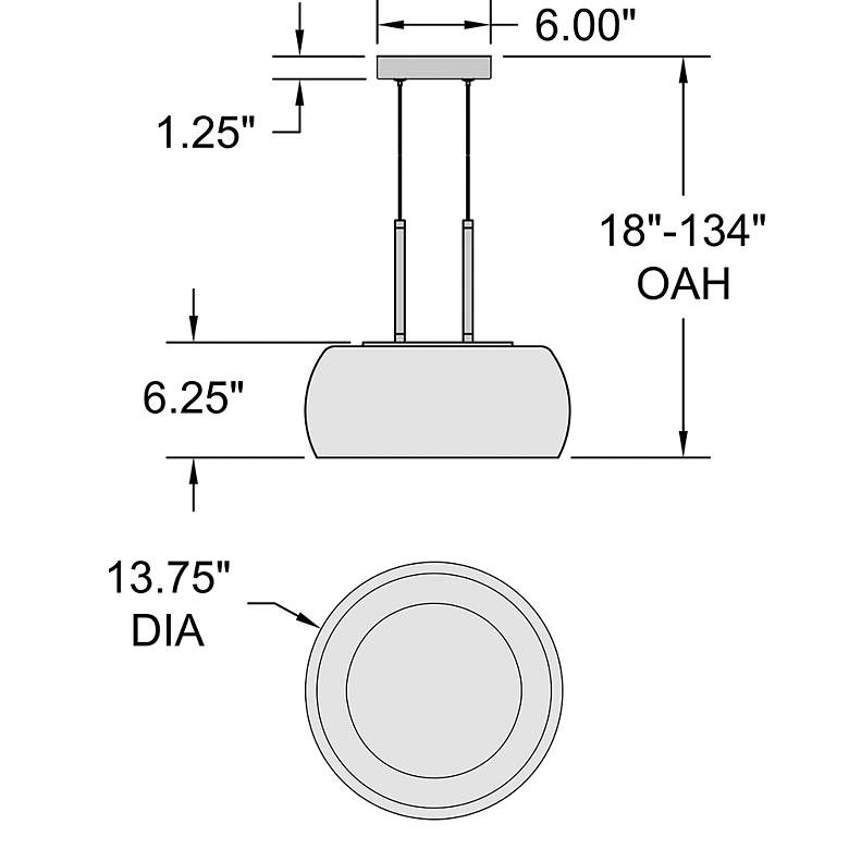 Image 6 Chloe 13 3/4" Wide Matte Black LED Pendant Light more views