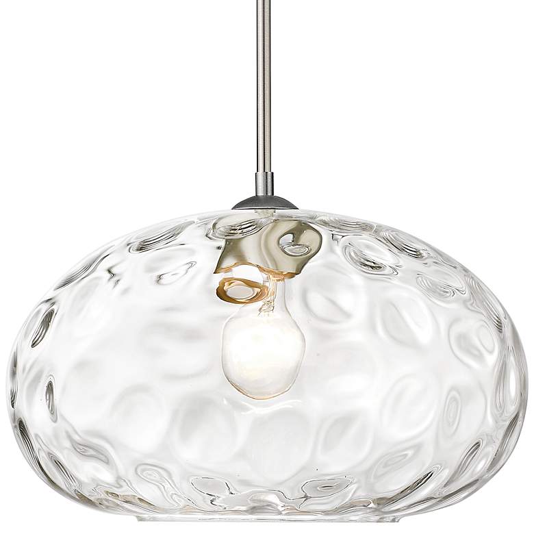 Image 3 Chloe 14" Wide Brushed Nickel Clear Glass Pendant Light more views