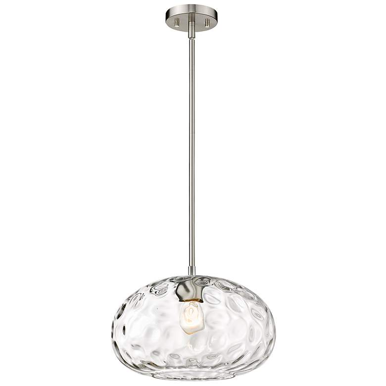 Image 5 Chloe 14" Wide Brushed Nickel Clear Glass Pendant Light more views